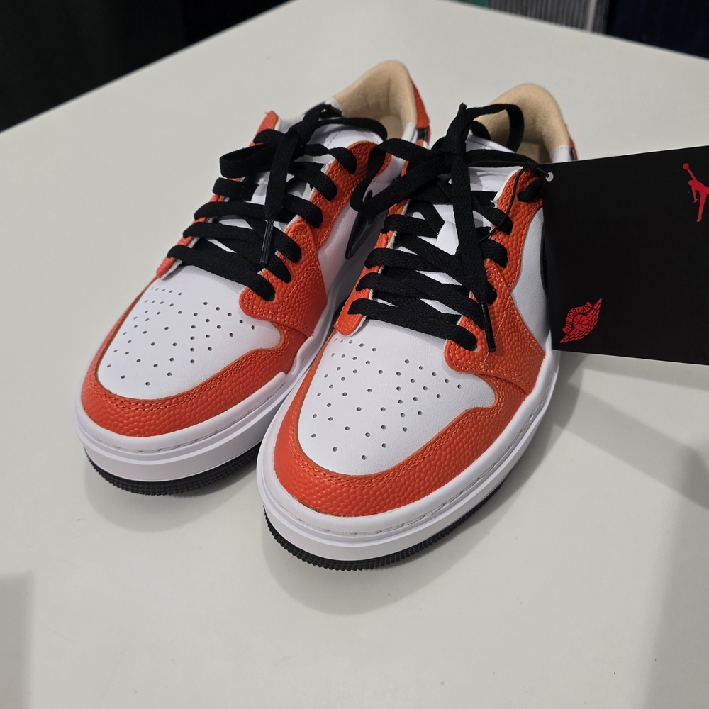 Nike Orange and White Athletic Shoes High-Top Design